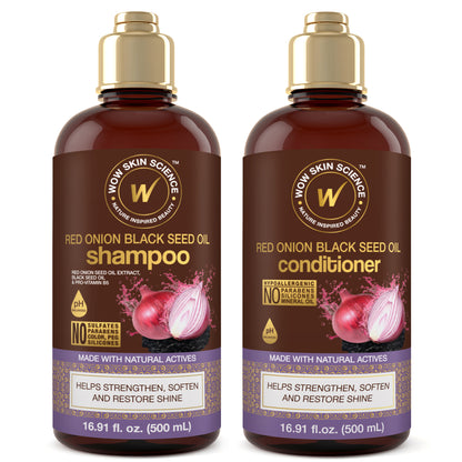 WOW Skin Science Red Onion Black Seed Shampoo & Conditioner Duo 16.9 oz