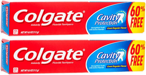 Colgate Toothpaste Regular Cavity Protection 4oz - Two Pack