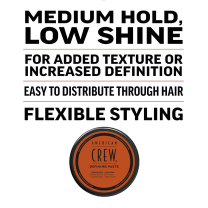 American Crew Defining Paste 3 Oz, For Added Texture Or Increased Definition