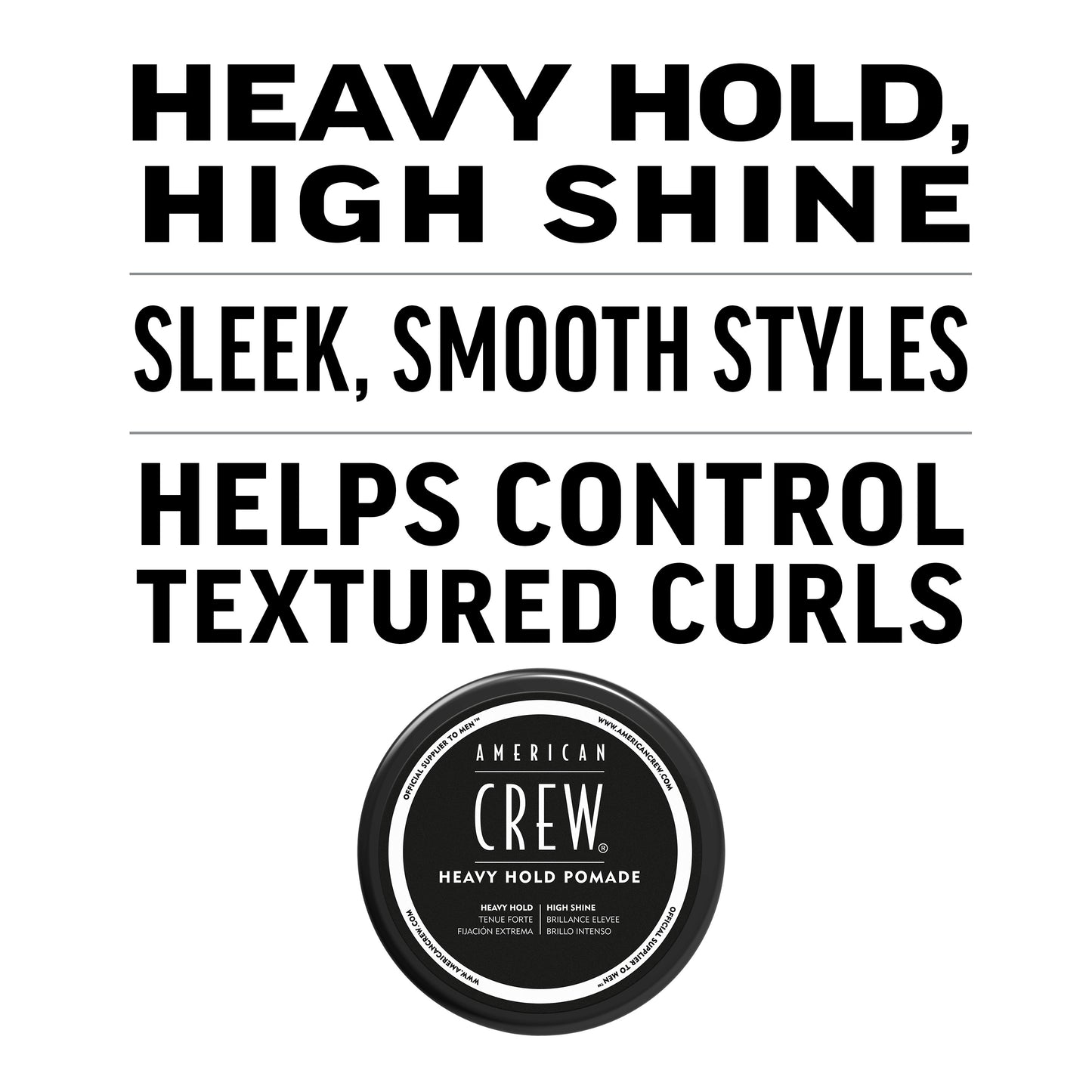 American Crew Heavy Hold Pomade 3 Oz, Heavy Hold With High Shine