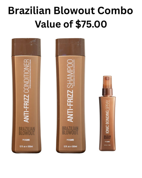 Brazilian Blowout Shampoo, Conditioner, and Ionic Bonding Spray