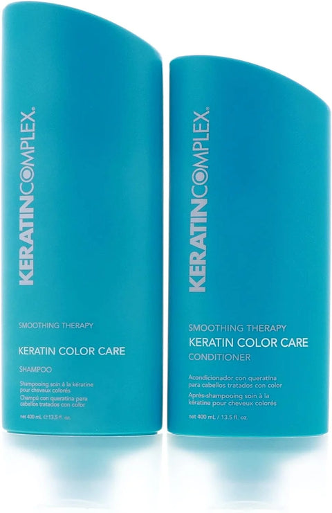 Keratin Complex Smoothing Therapy Shampoo and Smoothing Therapy Keratin Color Care Conditioner 13.5oz Each (Two items)