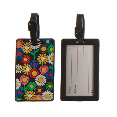 ST LUGGAGE TAG RUBR FLOWER