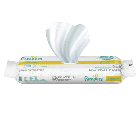 PAMPERS WIPES SENS POUCH 18 CT