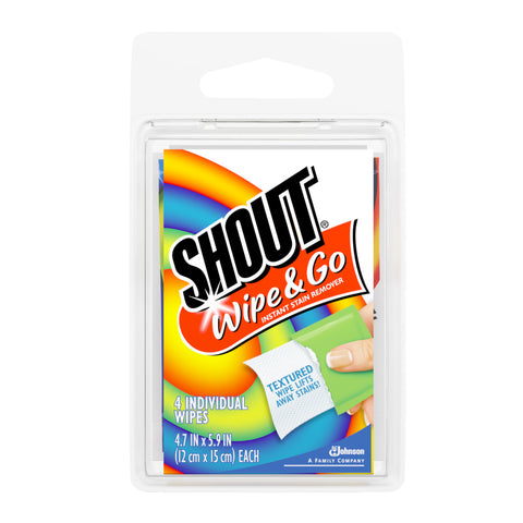 SHOUT WIPES PLUS 4 CT