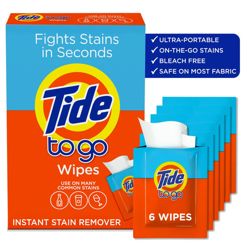 TIDE TO GO STAIN WIPES 6 CT