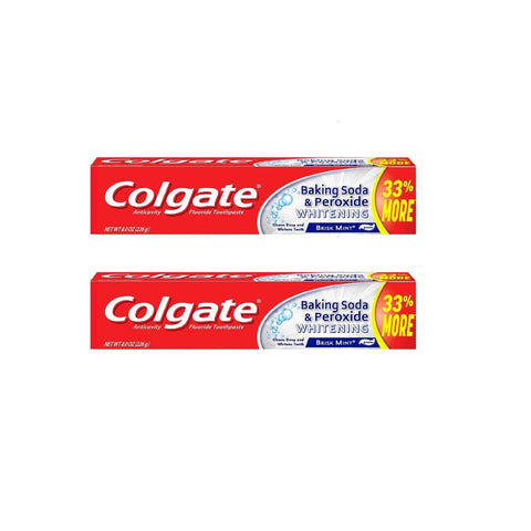 COLGATE Toothpaste Baking Soda and Peroxide Whitening 8.0Oz - Two Pack