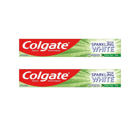 COLGATE Toothpaste Baking Soda Whitening Mint Zing 8oz -Two Pack