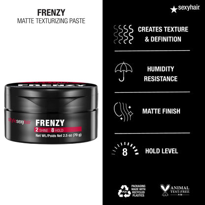 Style Sexy FRENZY Matte Texturizing Paste 2.5oz